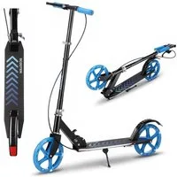 oyajia Tretroller LED-Reifen, faltbar, höhenverstellbar, inkl.Bremsen 100 kg, (LED-Reifen: Leuchten während der Fahrt, für mehr Sichtbarkeit und Spaß), für Jugendliche & Erwachsene