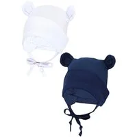 TupTam Erstlingsmütze TupTam Baby Erstlingsmütze mit Ohrenklappen 2er Pack