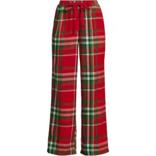 Pyjamahose aus reinem Baumwoll-Flanell für Damen in Plus-Größe, Damen, size: plus, Blau, Baumwolle, by Lands' End