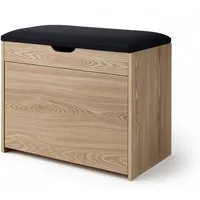 BOXIMO Schuhschrank Shoe cabinet with seating and pull-out shelves VAULT, 57 x 30 x 53 cm (Schuhschrank VAULT mit Sitzbank)