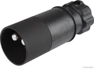 HERTH&BUSS Stecker, 2-polig, 24 V schwarz - 51305105