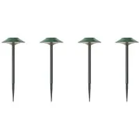 Qazqa LED Solarleuchte Mushroom, LED fest integriert, Extra-Warmweiß, QAZQA Solar­leuchte, integrated, Grün, Kunststoff, Modern