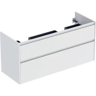 Geberit Ersatzteile Unterschrank für Doppelmöbelwaschtisch, 2 Schubladen B:130cm, weiß, 246354001 246354001