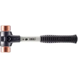 HALDER SIMPLEX - Schonhammer mit verstärktem TE-Gehäuse und Fiberglasstiel, Kupfer - 3704.040