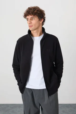 Herren Plüsch Zip-Front Sweatshirt