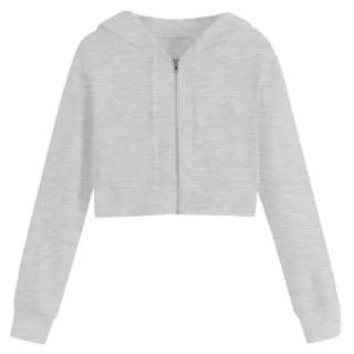 Miso - Kurz-Hoodie für Damen, leger (Grau)