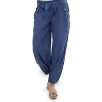 malito more than fashion Haremshose malito Damen Pumphose mit Bindegürtel 3418 Aladinhose Sommerhose mit elastischem Bund & Bindegürtel Einheitsgröße