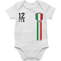 Shirtracer Shirtbody 12 Mann Italien 2026 Fussball WM Fanartikel Baby