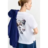 RICHROYAL T-Shirt cooler Rückendruck, reine Baumwolle