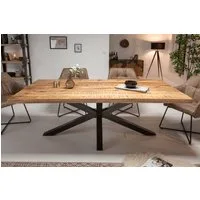 riess-ambiente Esstisch GALAXIE 180cm braun/schwarz – Massivholz, Stern-Gestell aus Metall, Industrial Design & bis zu 8 Personen – ideal für Dein Loft-Esszimmer