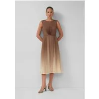 s.Oliver Midikleid Kleid Ärmelloses Midikleid mit Plissee und Gürtel