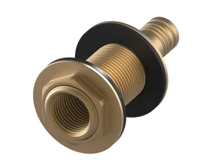 Tece logo-Push Einsteck-Wanddurchführung 2x Mutter, Si-Bronze, 20 x Rp 1/2", 8723013 8723013