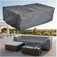 Feel2Home Gartenmöbel-Schutzhülle Schutzhülle 227x152x65 Schwarz Gartenmöbel Rattan Abdeckung Plane (Stück, 1-St., Schutzhülle), Witterungsbeständig