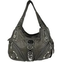 Taschen4life Schultertasche Damen, klassische Umhängetasche, Hobo AK11282, Handtasche mit abnehmbaren Schulterriemen, Innen- und Außenfächer
