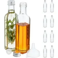 relaxdays Trinkflasche Flaschen zum Befüllen 250 ml, 10er Pack