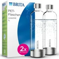 BRITA Wassersprudler Flasche BRITA Flaschen 2er-Pack Wassersprudler sodaONE 2x 1 l Ersatzflaschen