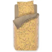 PiP Studio Bettwäsche Bettwäsche DE PIP Bodhi Flower Yellow 135x200 Gelb, Perkal, 1 teilig, 135 x 200 cm + 1x 80 x 80 cm