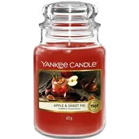 Yankee Candle Duftkerze Yankee Candle Apple & Sweet Fig grosse Duftkerze im Glas 623g Apfel &