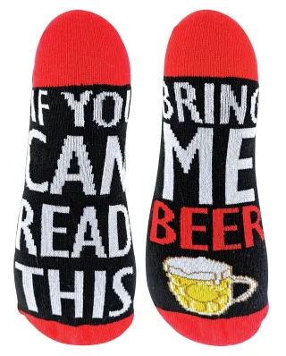 Wenn du diese Socken lesen kannst, bring mir Bier-Socken