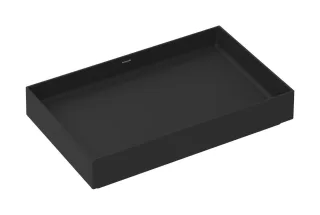 Hansgrohe Xuniva Evo E Aufsatzwaschtisch 650/400 ohne Hahnloch und Überlauf, Mattschwarz, 60326670 60326670