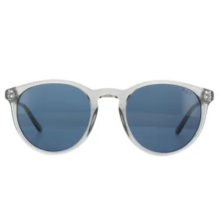 Polo Ralph Lauren Lunettes de soleil unisexe rondes gris foncé brillant