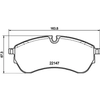 Hella Bremsbel?ge hinten MAN Tge VW Crafter Grand 2,0 8DB355032-921