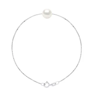 Armband echte Süßwasser-Zuchtperle rund 8-9 mm