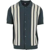 URBAN CLASSICS Langarmhemd Urban Classics Knit Retro Shirt (1-tlg)
