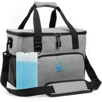Obics Thermobehälter, (2-teilig), 20 Liter Kühltasche mit Kühlakku und integriertem Flaschenöffner