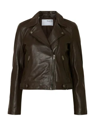 SELECTED WOMEN - SLWKATIE LEATHER JACKET B NOOS - Gr. - 36