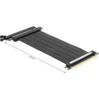 Riser Karte PCI Express 4.0 x16 Stecker zu x16 Slot mit Kabel 30 cm, Riser Card schwarz