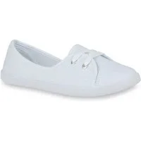 VAN HILL 79659 Sneaker Ballerinas Sportliche Damen Ballerinas Stoff Slipper Sneaker Flats Schnürer 71109