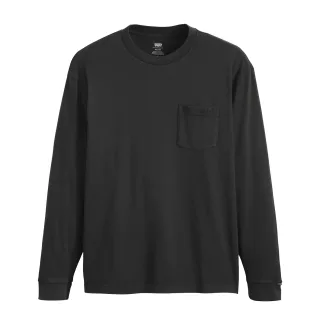 Levis - "Authentic" T-Shirt für Herren, Tasche, Langärmlig (Schwarz)