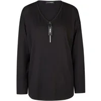 Doris Streich Longshirt (1-tlg) mit dekorativem Reißverschluss-Anhänger