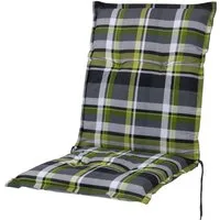 Sun Garden Polsterauflage Niederlehner Prato 10460-210 grün-grau-weiß kariert 104x54x6 cm SG, (1 St), Halteband verstellbar mit Bindebändern