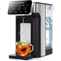 Aigostar Heißwasserspender Edelstahl 3L mit Filter-Slot, 3s Turbo Aufheizung Instant-Wasserkocher, 2600 W, 4 Temperaturstufen, Abtropfschale, kompatibel mit Brita-Filtern