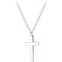 ALEXANDER YORK Kette mit Anhänger KREUZ silber, 2-tlg., 925 Sterling Silber
