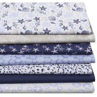 Patchwork- und Quiltpaket "Maritim", weiß-color