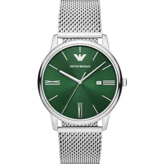 Emporio Armani Minimalist Silber Herren Armbanduhr AR11578