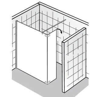 HSK Walk In Atelier Frontelement + bewegliches Seitenteil 1727xxx1727500
