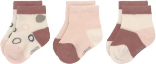 Lässig Socken GOTS 3er Pack 4-12 Monate pink/rust