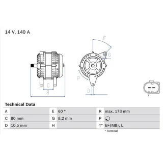 Bosch Lichtmaschine 140A Citroen Fiat Iveco Peugeot 3,0 0986049950