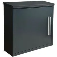 relaxdays Wandbriefkasten Metall Briefkasten, schwarz