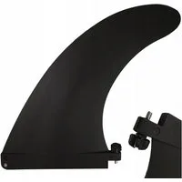 Moto Active SUP-Finne Paddle Board Mittelfinne 22cm Universal Zentrale Steckfinne, Ersatzfinne Slide-In Center Stabilisator schwarz mit Clip 200g