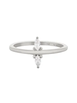 cai Ring 925 Silber rhodiniert mit Zirkonia