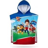 PAW PATROL Badeponcho PAW Patrol Kinder Jungen Poncho Badetuch Badeponcho, Polyester, 55x55 cm