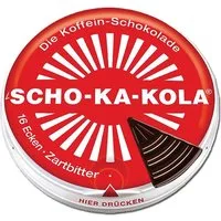 SCHO-KA-KOLA Schokolade, SCHO KA KOLA die Dose mit 16 Ecken Zartbitterschokolade 100g
