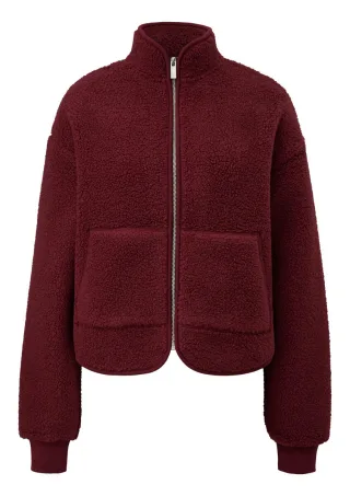 Q/S designed by - Teddyjacke mit aufgesetzten Taschen rot - Gr. - L