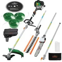 Gardebruk Benzin-Motorsense, GBMT520 2 PS Tragegurt 5 in 1 Multitool 1m Verlängerung 3x Fadenspule