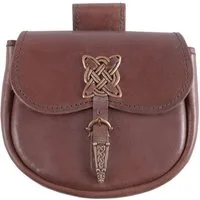 Battle Merchant Ritter-Kostüm Gürteltasche mit keltischen Zierbeschlägen